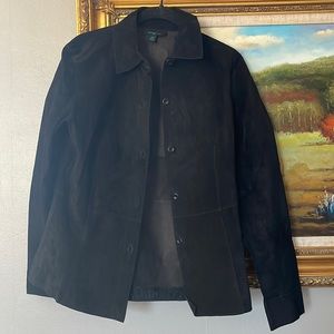 Black suede shirt / jacket / shacket
